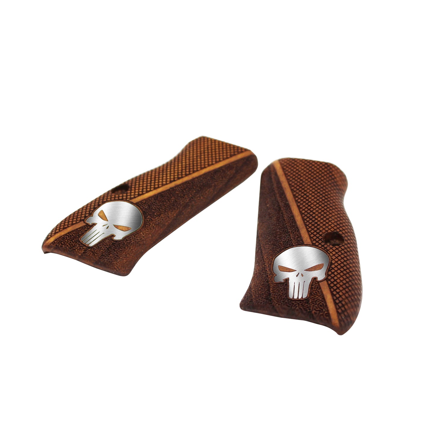 URAY CZ-75 Compact Walnut Wood CNC/Handcrafted Hybrid Punisher Pistol Grips