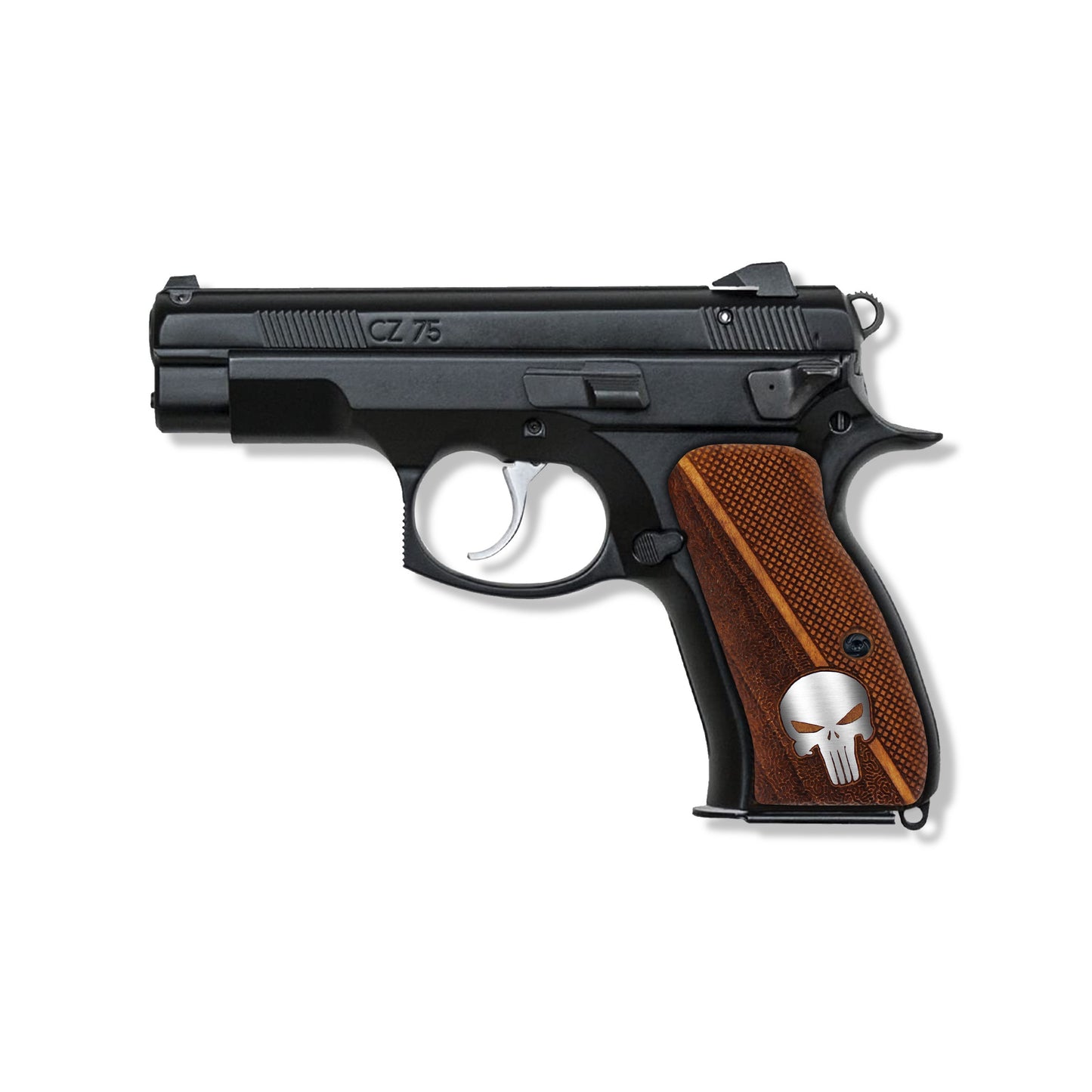 URAY CZ-75 Compact Walnut Wood CNC/Handcrafted Hybrid Punisher Pistol Grips