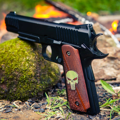 URAY 1911 Full Size Super Quality CNC/Handcrafted hybrid Punisher Profile Wood Pistol Grips