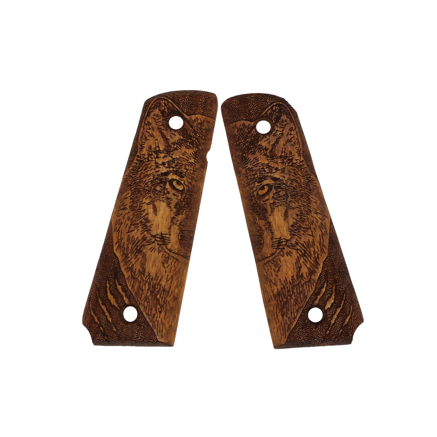 URAY 1911 Full Size Super Quality Wolf and Claw Wood Pistol Grips